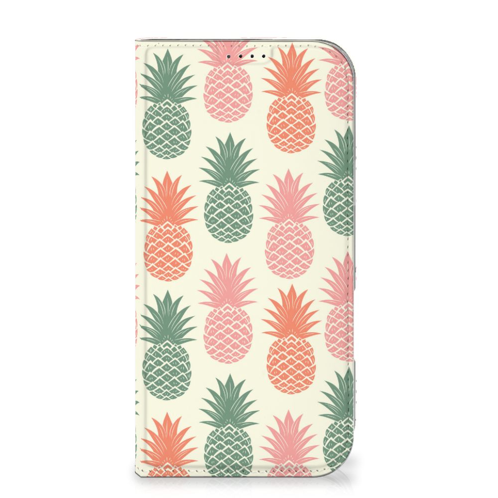 iPhone 16 Pro Max Flip Style Cover Ananas design ananas aanzicht