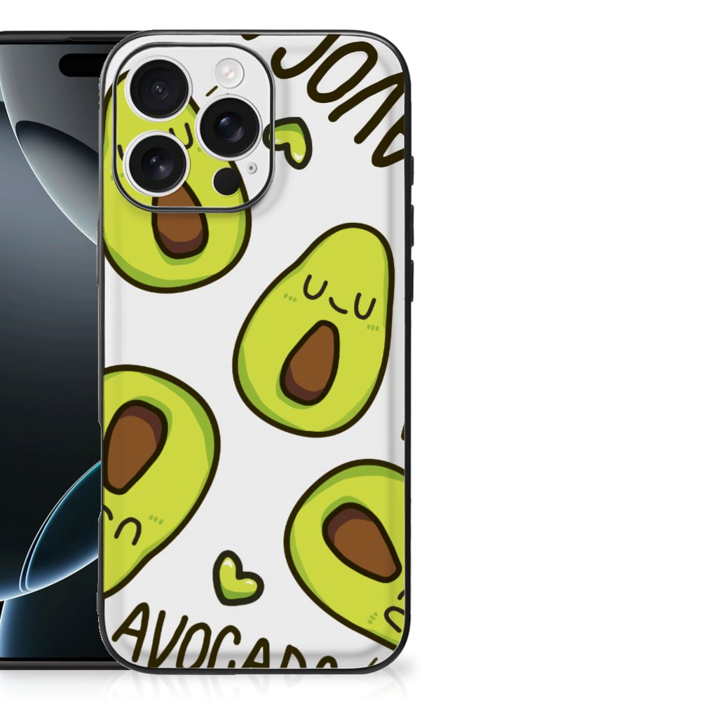 Apple iPhone 16 Pro Max Hoesje Avocado Singing illustratie voorkant