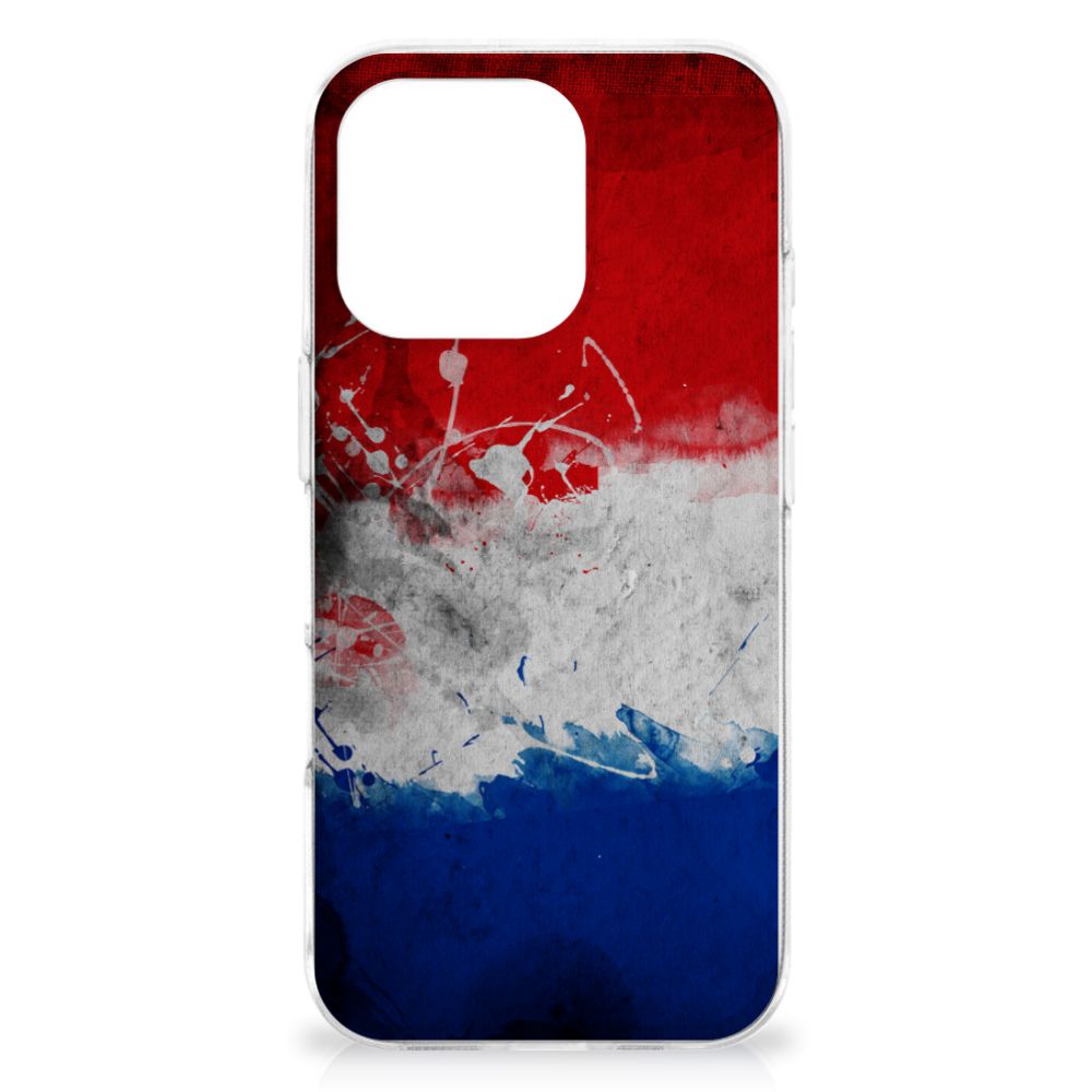 iPhone 16 Pro Max hoesje Nederlandse vlag eenvoudiger design voorzijde
