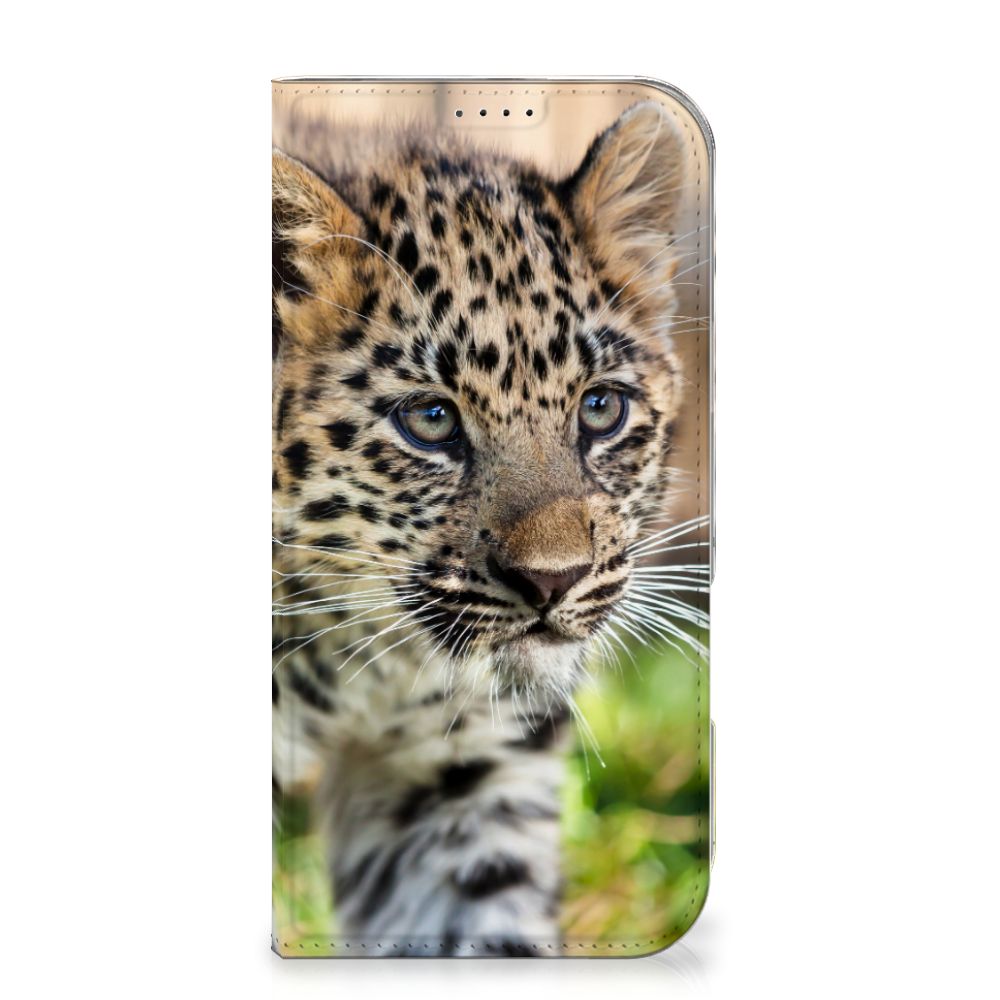 iPhone 16 Pro Max Hoesje maken Baby Luipaard baby luipaard close-up