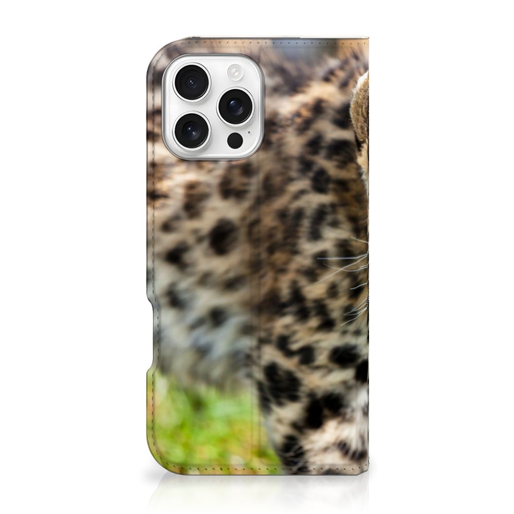 iPhone 16 Pro Max Hoesje maken Baby Luipaard telefoonhoesje close-up