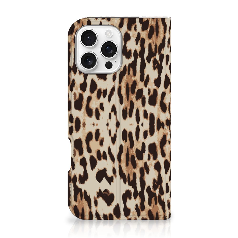 iPhone 16 Pro Max Hoesje maken Leopard hoesje luipaardprint voorkant