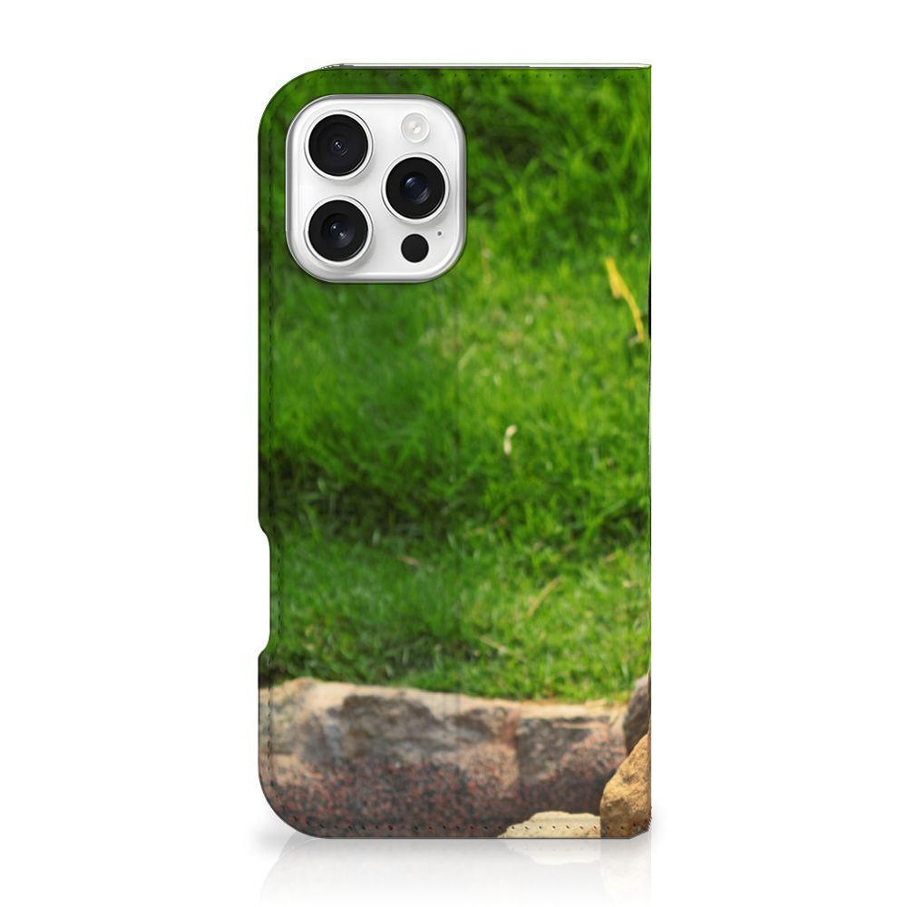 iPhone 16 Pro Max Hoesje maken Panda design hoesje buiten aanzicht