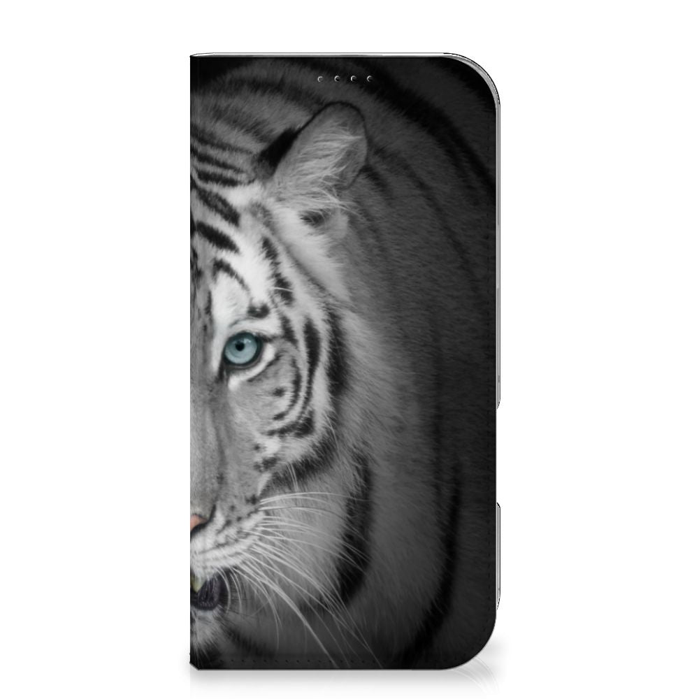 iPhone 16 Pro Max Hoesje maken Tijger telefoonhoesje witte tijger vooraanzicht