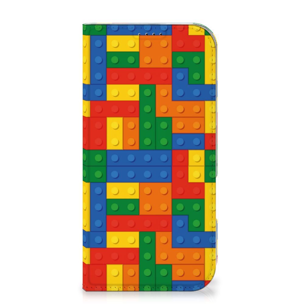 iPhone 16 Pro Max Hoesje met Magneet Blokken design Lego voorkant