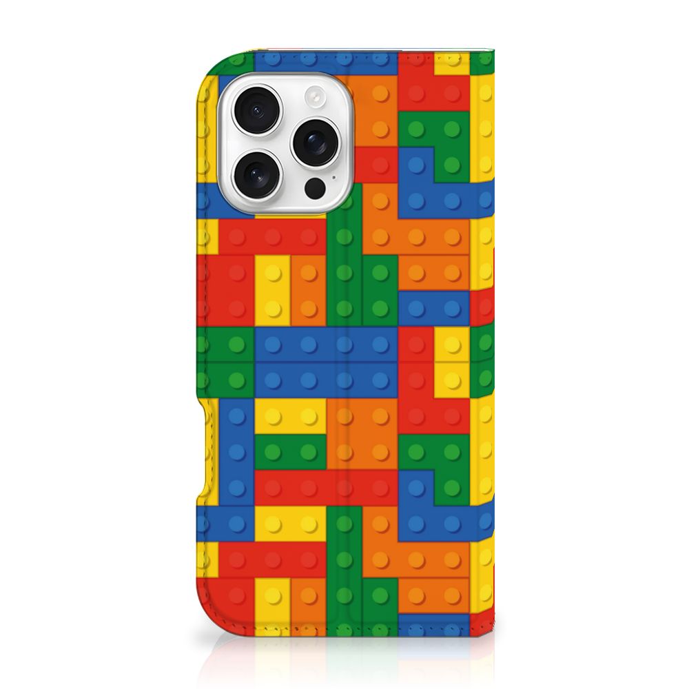 iPhone 16 Pro Max Hoesje met Magneet Blokken design hoesje voorkant