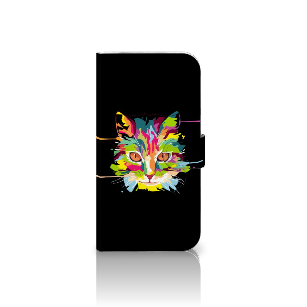 iPhone 16 Pro Max Leuk Hoesje Cat Color kat kleurrijk ontwerp voorkant