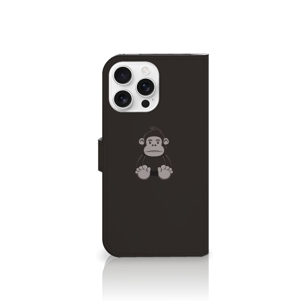 iPhone 16 Pro Max Leuk Hoesje Gorilla flip case gorilla knuffelversie voorkant