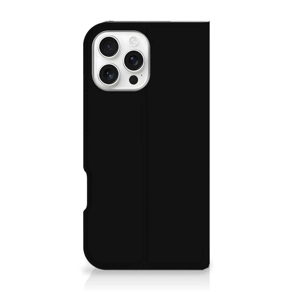 iPhone 16 Pro Max Magnet Case Boho Text zwart design voorkant