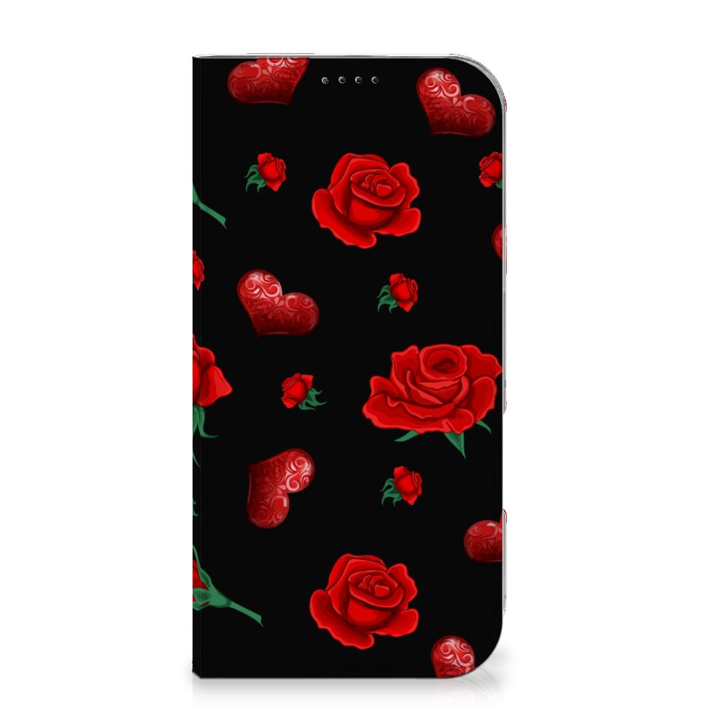 iPhone 16 Pro Max Magnet Case Valentine rose heart design voorkant