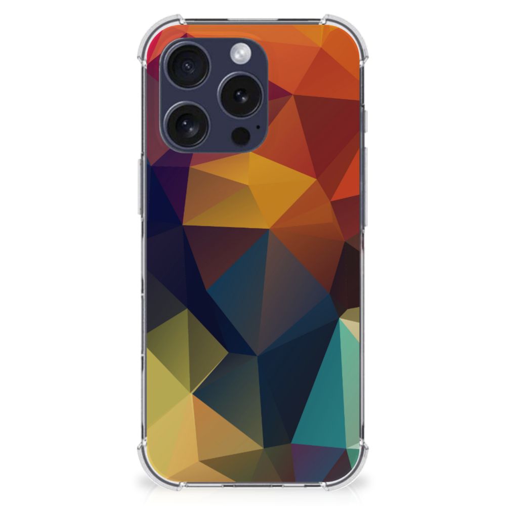 iPhone 16 Pro Max Shockproof Case Polygon Color achteraanzicht