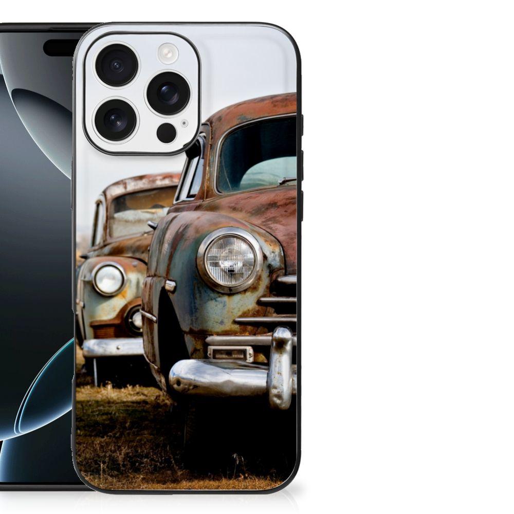 Apple iPhone 16 Pro Max iPhone 16 Pro Max Silicone Back Case Vintage Auto achteraanzicht