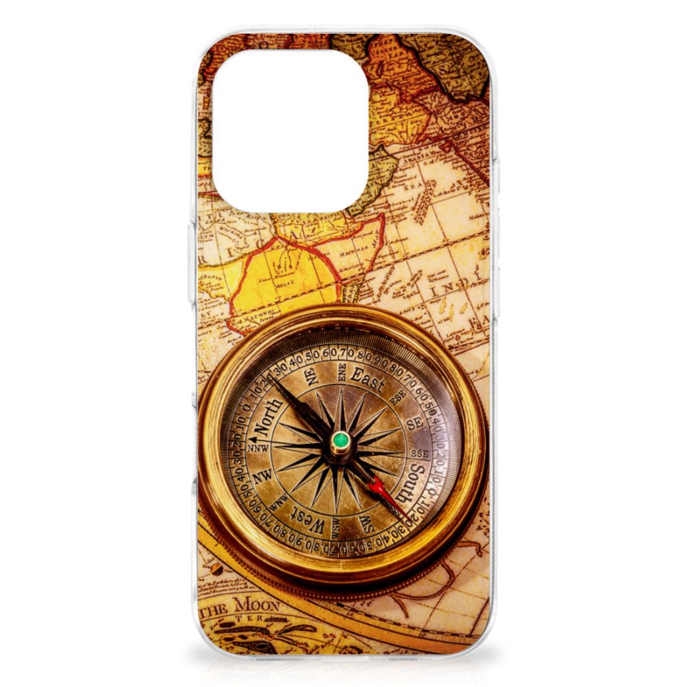 Apple iPhone 16 Pro Max Siliconen Back Cover Kompas aanzicht