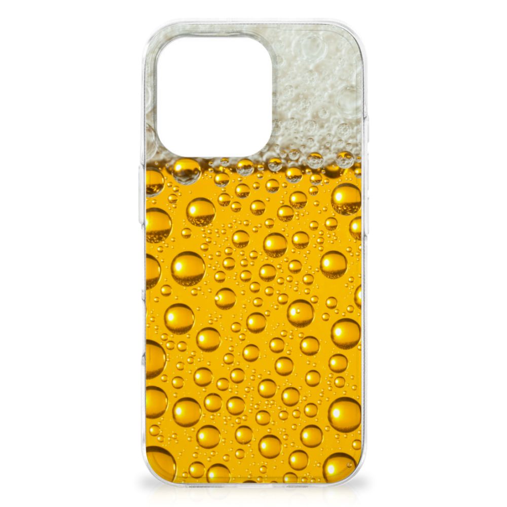 iPhone 16 Pro Max Siliconen Case Bier bierprint design voorkant
