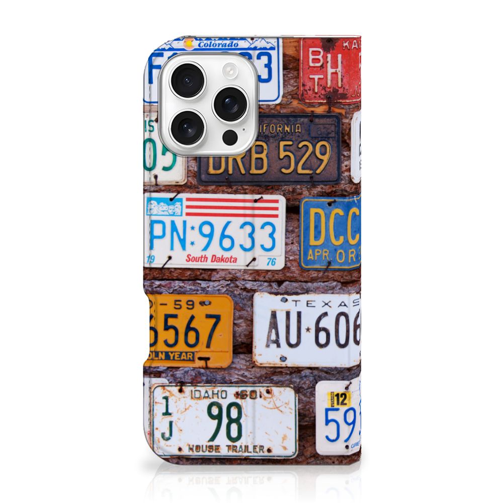 iPhone 16 Pro Max Stand Case Kentekenplaten design kentekenplaten achterzijde