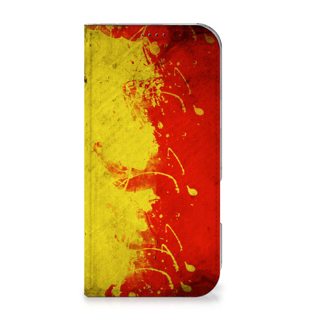 iPhone 16 Pro Max Standcase België design hoesje Belgische kleuren voorkant