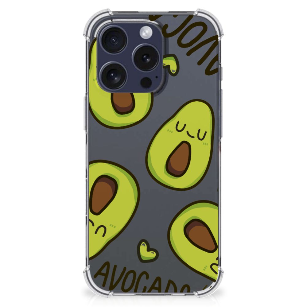 iPhone 16 Pro Max Stevig Bumper Hoesje Avocado Singing zijaanzicht