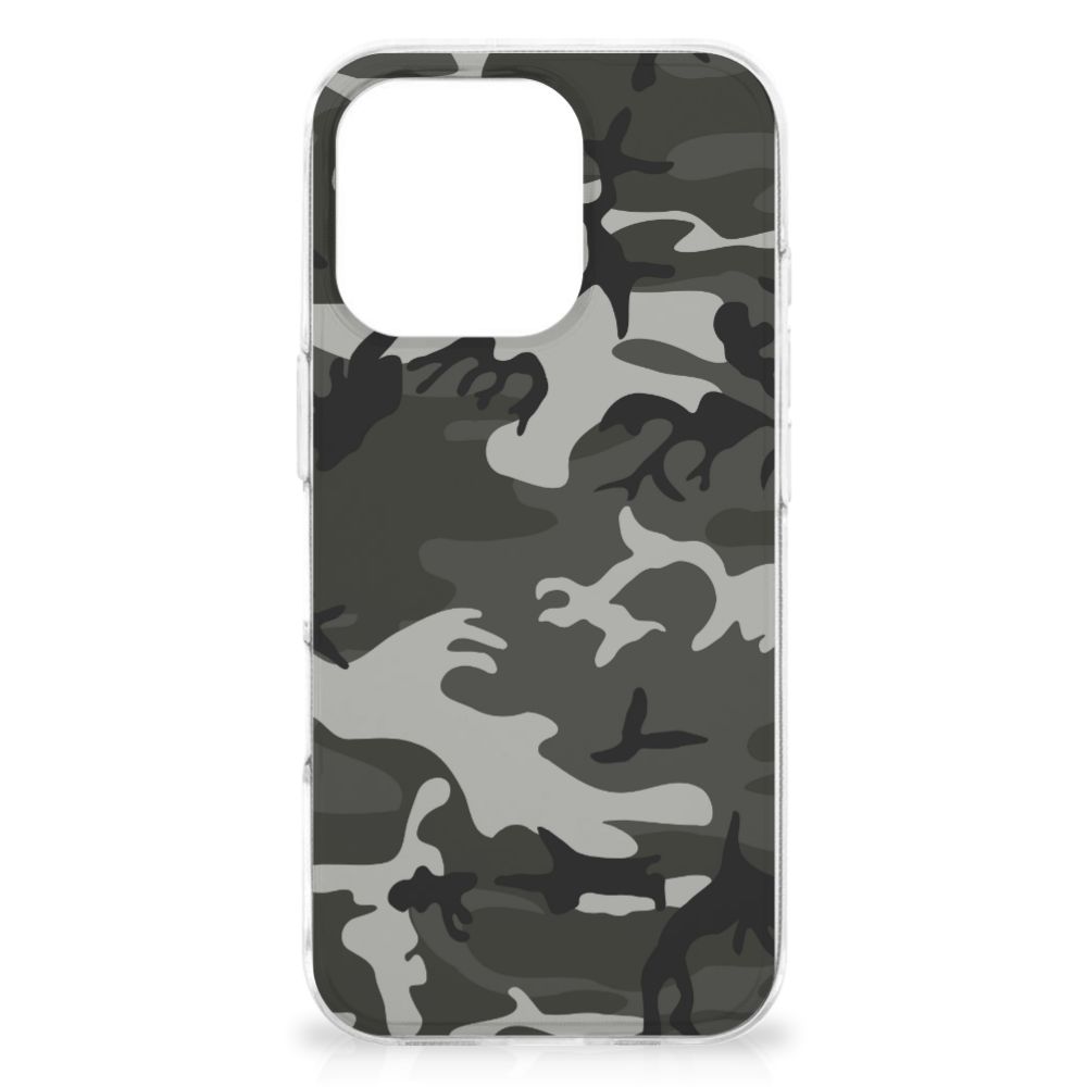 iPhone 16 Pro Max TPU bumper Army Light camouflage design achteraanzicht