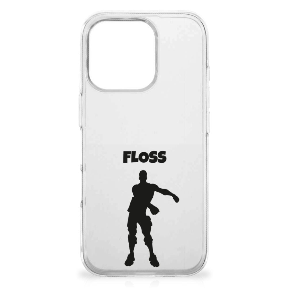 iPhone 16 Pro Max Telefoonhoesje met Naam Floss Floss design voorzijde