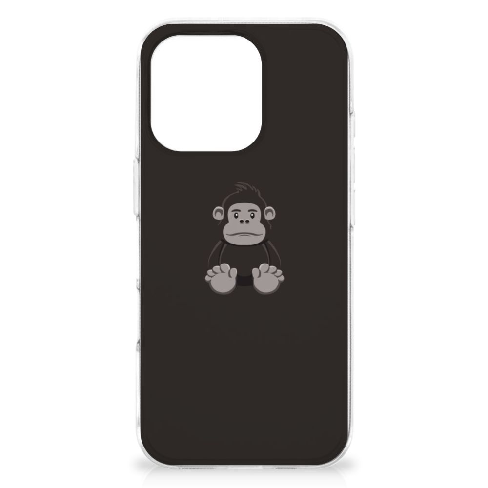 iPhone 16 Pro Max Telefoonhoesje met Naam Gorilla Gorilla design achterzijde
