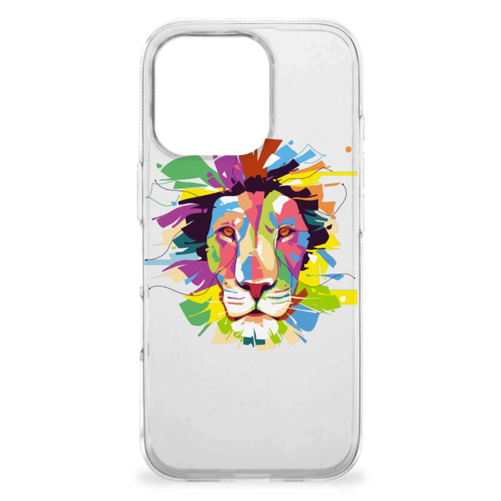 iPhone 16 Pro Max Telefoonhoesje met Naam Lion Color telefoonhoesje lion color voorkant