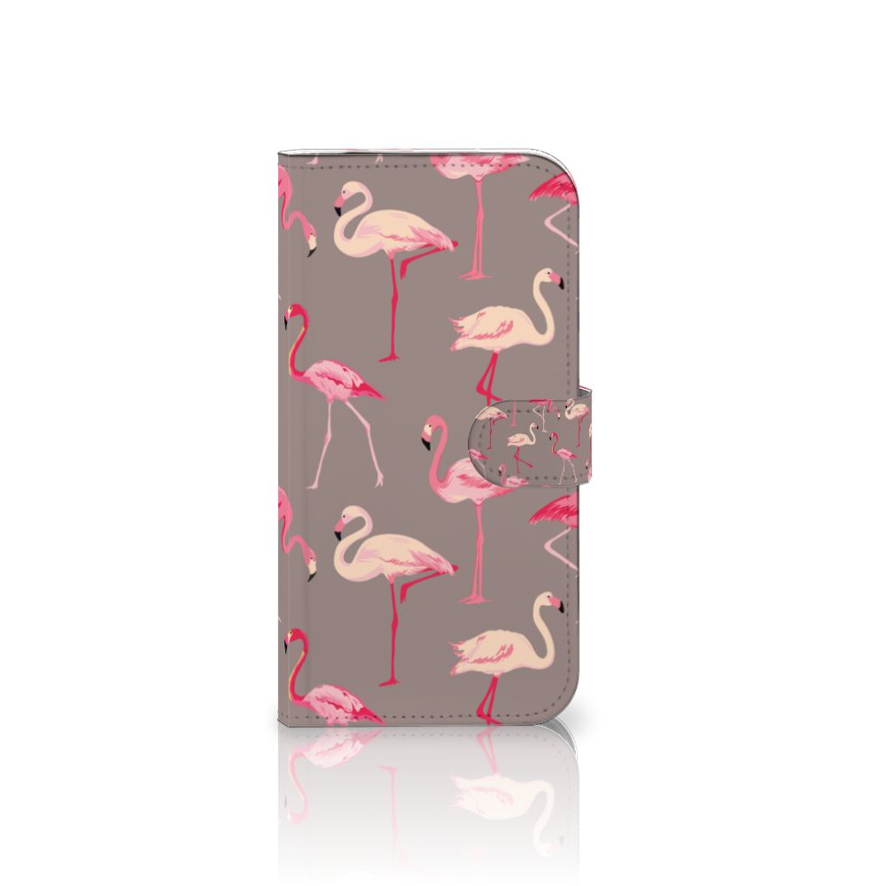 iPhone 16 Pro Max Telefoonhoesje met Pasjes Flamingo telefoonhoesje flamingo ontwerpen voorkant