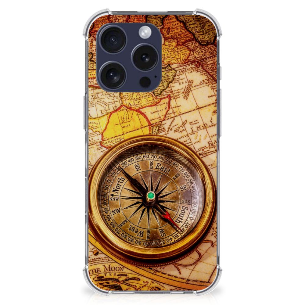 iPhone 16 Pro Max Telefoonhoesje met valbescherming Kompas achteraanzicht
