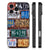Apple iPhone 16 Pro Silicone Back Case Kentekenplaten vintage print zijaanzicht