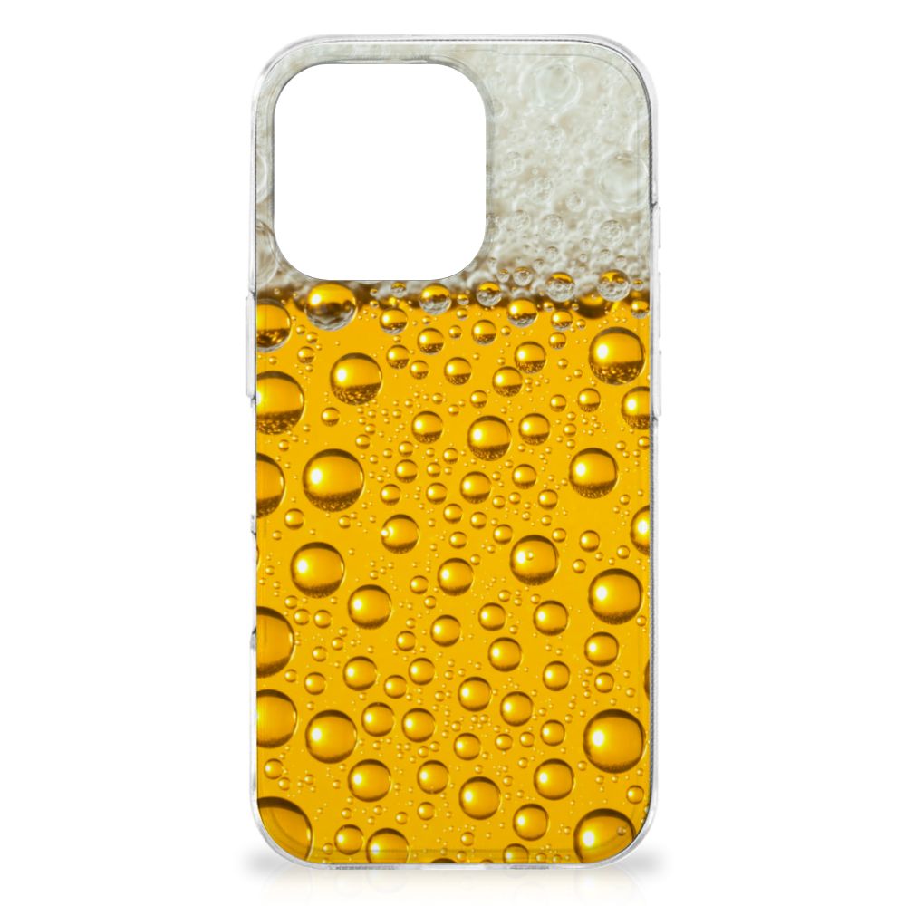 iPhone 16 Pro Siliconen Case Bier bierprint voorkant