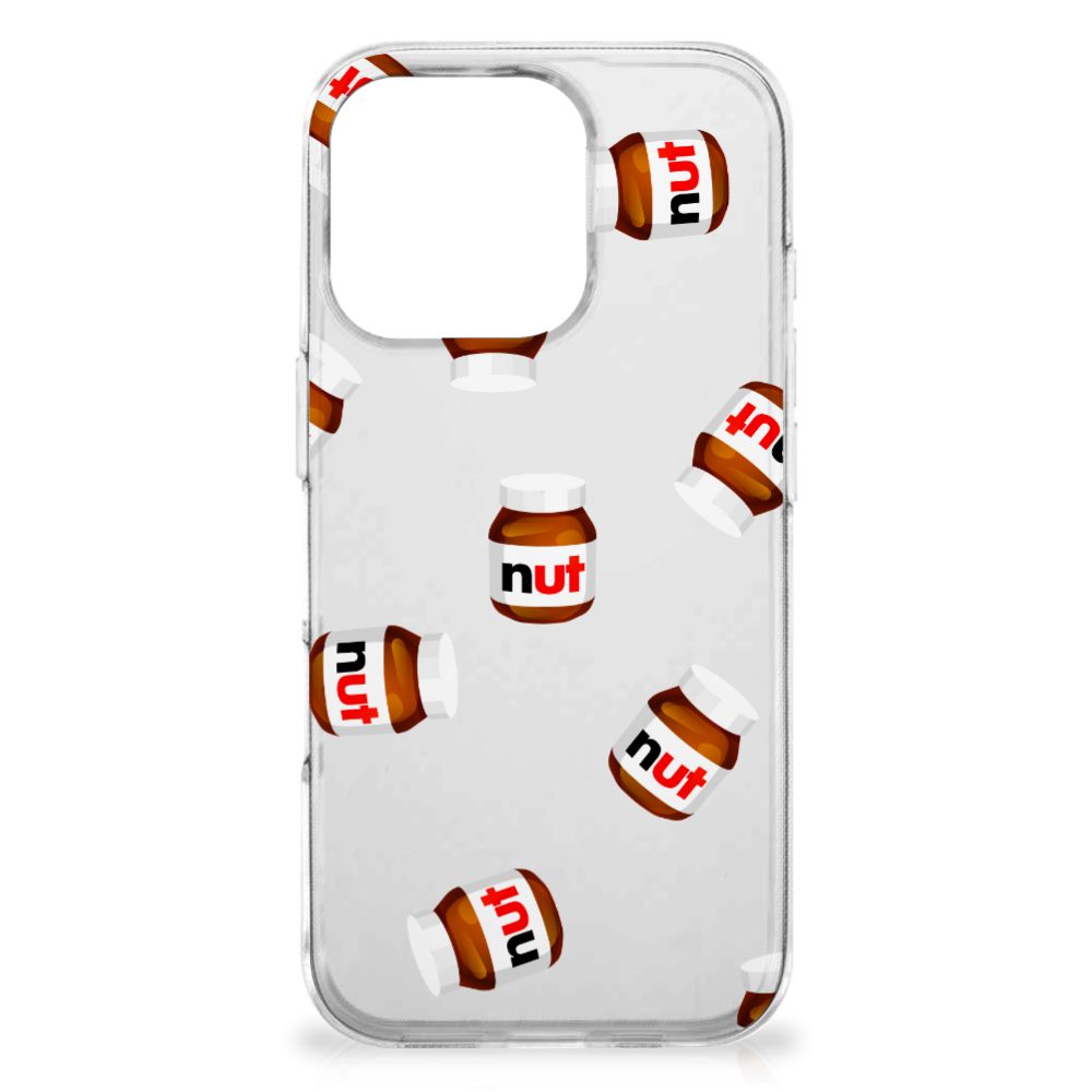 iPhone 16 Pro Siliconen Case Nut Jar design Nut Jar vooraanzicht
