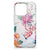 iPhone 16 Pro TPU Hoesje Bird Flowers bloemen ooievaar zij aanzicht