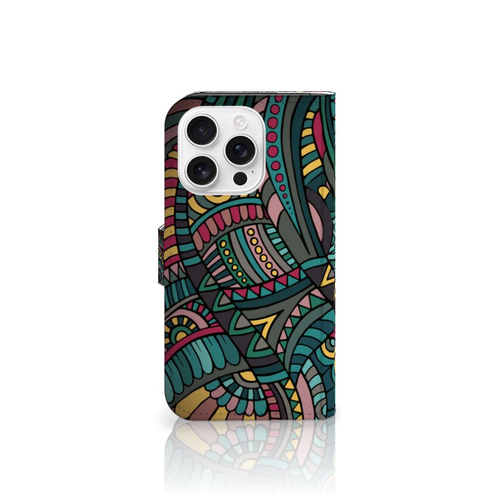 iPhone 16 Pro Telefoon Hoesje Aztec telefoonhoesje aztec design voorkant