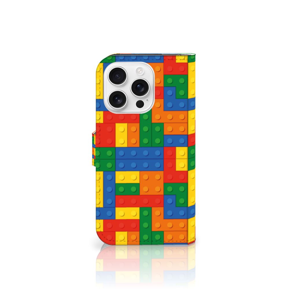 iPhone 16 Pro Telefoon Hoesje Blokken telefoonhoesje blokken design zijkant