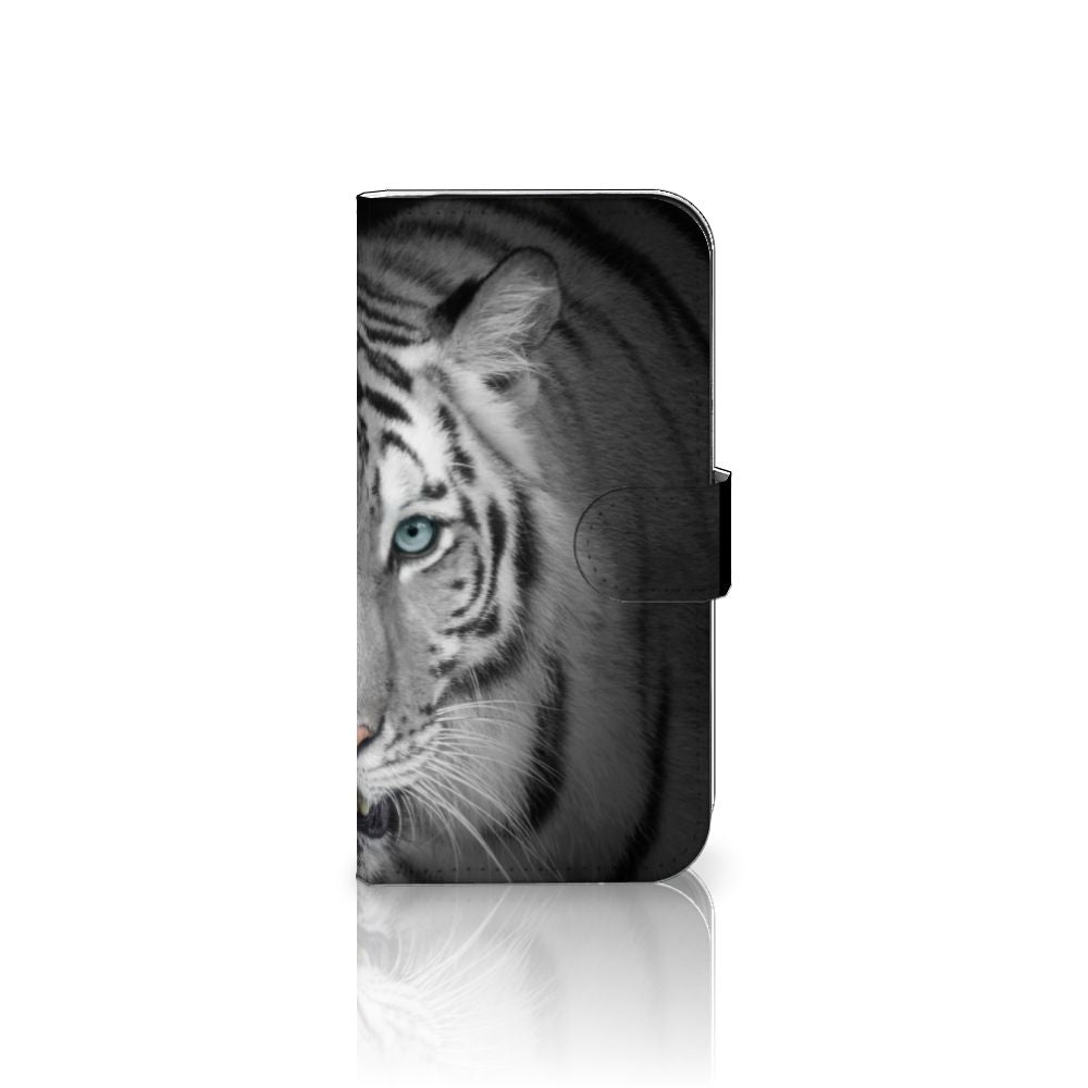 iPhone 16 Pro Telefoonhoesje met Pasjes Tijger telefoonhoesje tijger design vooraanzicht