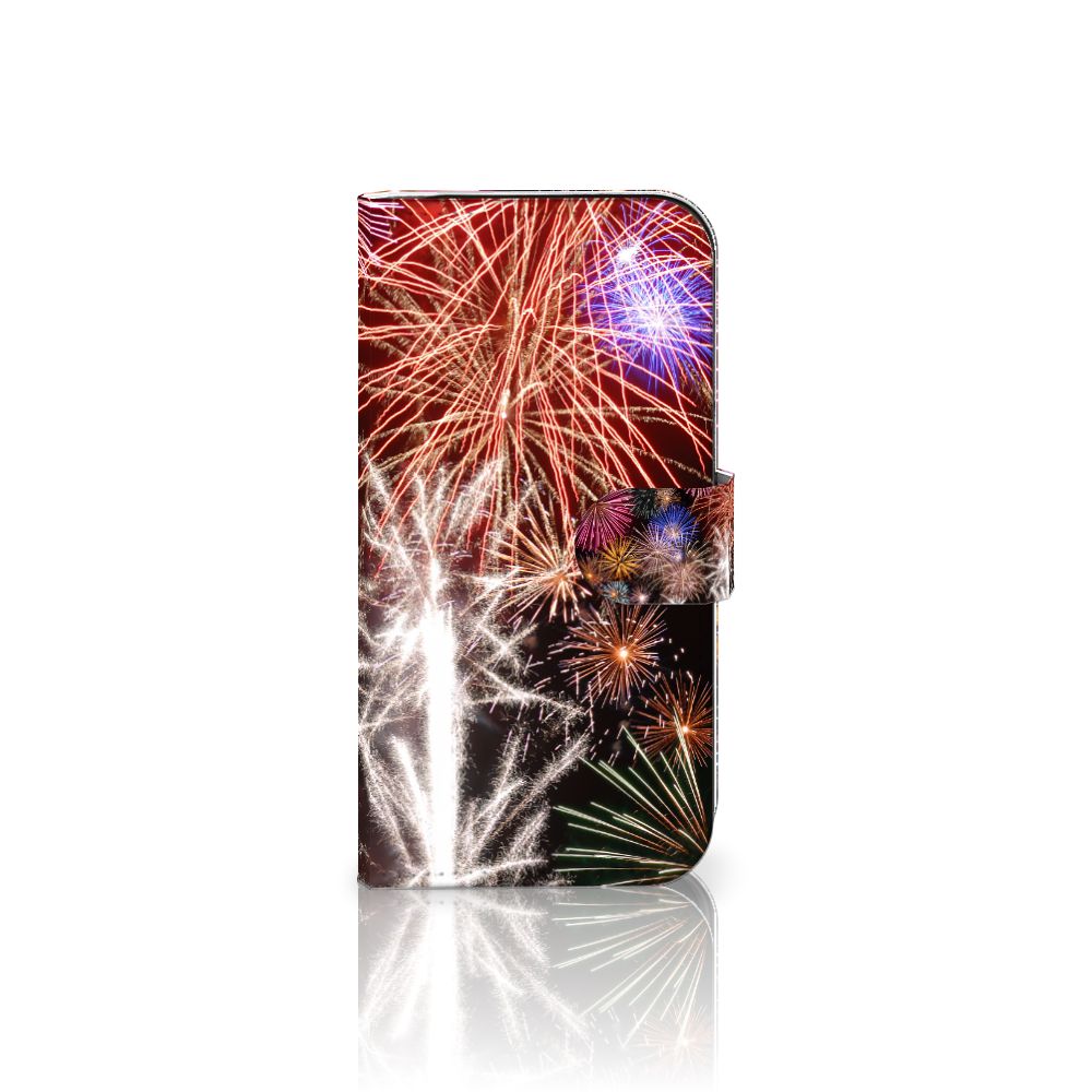 iPhone 16 Pro Wallet Case met Pasjes Vuurwerk hoesje siervuurwerk front
