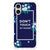 iPhone 16 Silicone-hoesje Flowers Blue DTMP achterzijde
