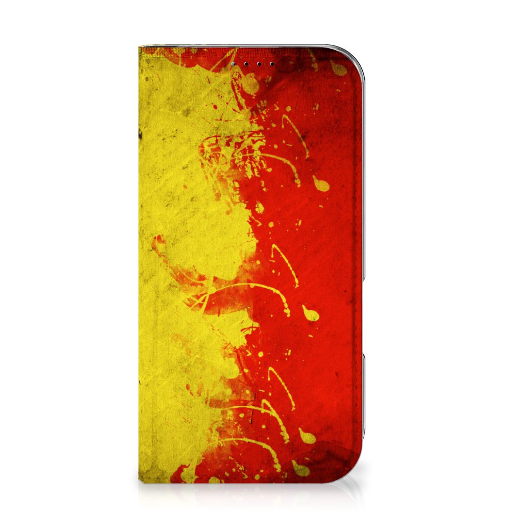 iPhone 16 Standcase België design hoesje Belgisch kleuren aanzicht