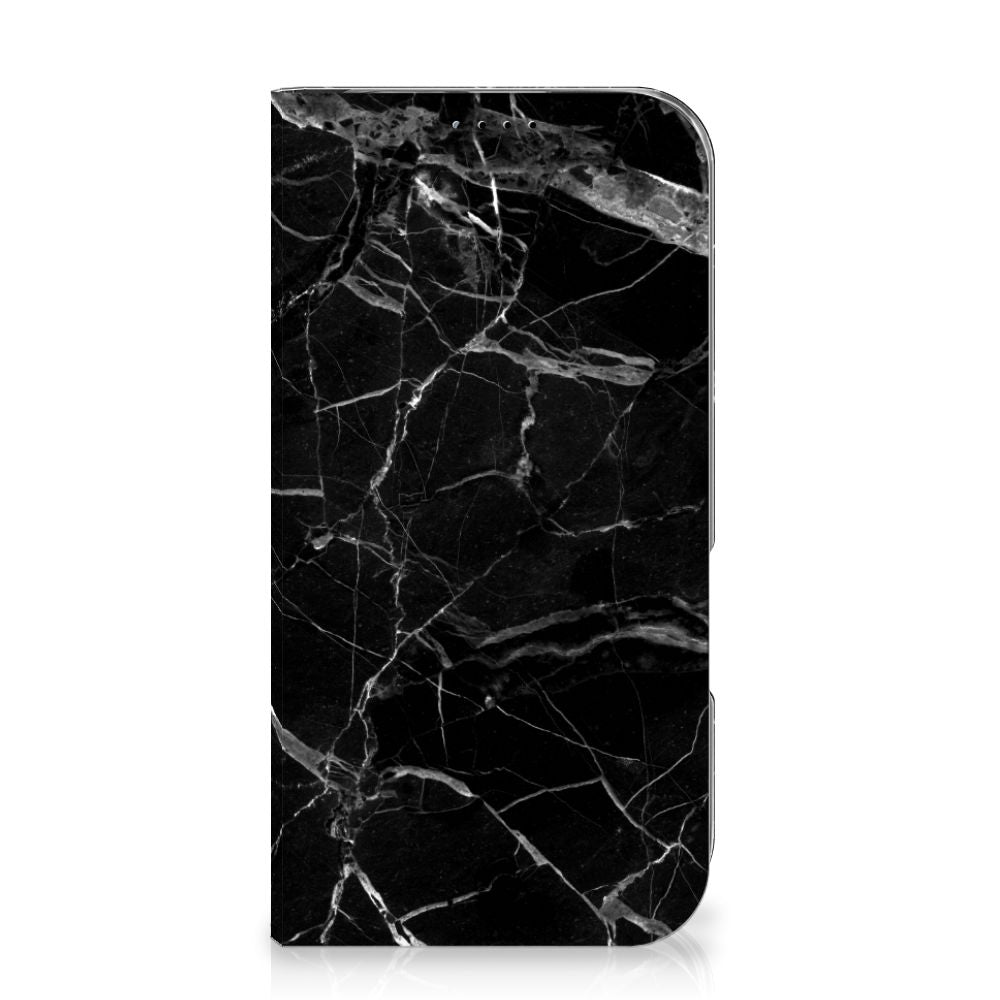 iPhone 16 Standcase Marmer Zwart Design Marmer Zwart Voorkant