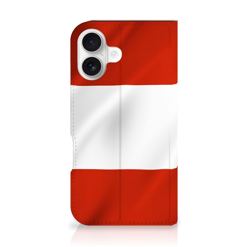iPhone 16 Standcase Oostenrijk vlag design voorkant
