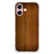 iPhone 16 Stevig Telefoonhoesje Donker Hout achterkant donker hout design