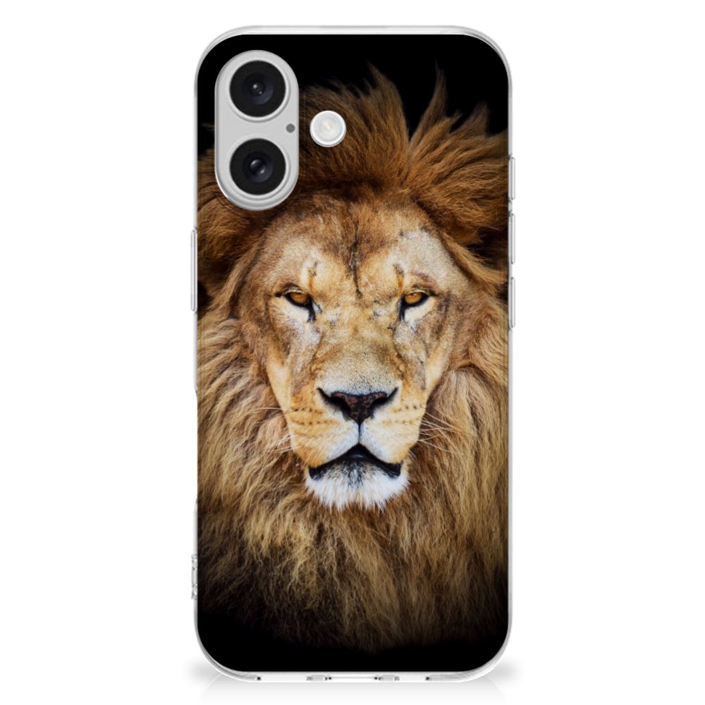 iPhone 16 TPU Hoesje Leeuw leeuw design voorkant