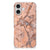 iPhone 16 TPU Siliconen Hoesje Marmer Oranje design marmer achterkant