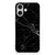 iPhone 16 TPU Siliconen Hoesje Marmer Zwart design zwart marmer achteraanzicht