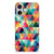 iPhone 16 TPU bumper Geruit geruit design kleurrijk aanzicht