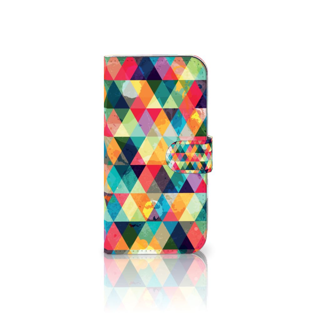 iPhone 16 Telefoon Hoesje Geruit hoesje ruitjes design kleurrijk aanzicht