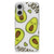 iPhone 16 Telefoonhoesje met Naam Avocado Singing telefoonhoesje avocado design voorkant