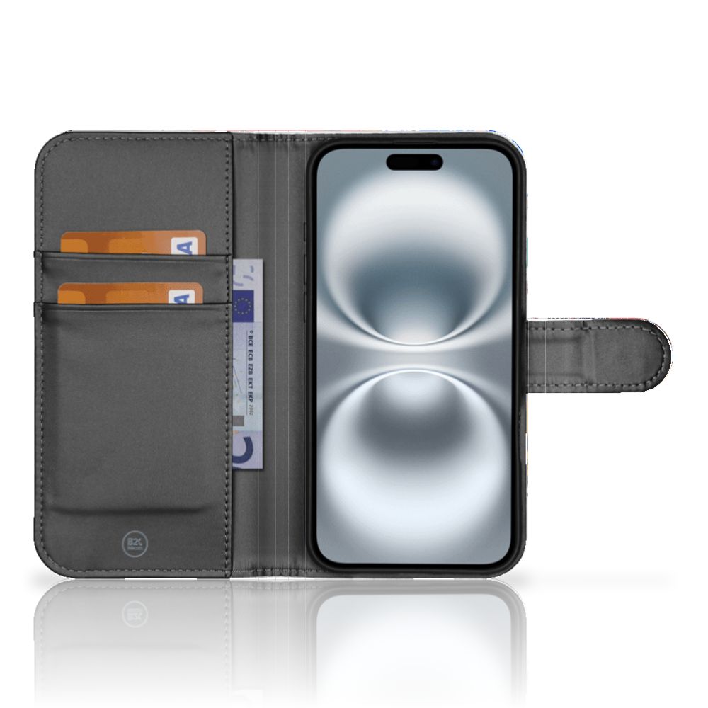 iPhone 16 Telefoonhoesje met foto Kentekenplaten telefoonhoesje collage vooraanzicht