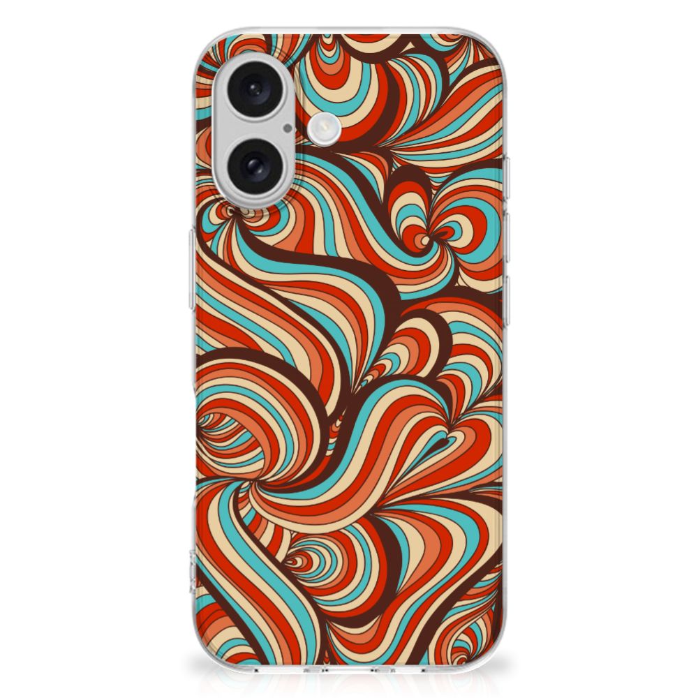 iPhone 16 plus Hoesje maken Retro retro design achterzijde