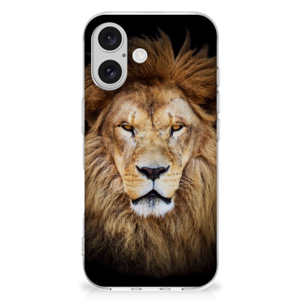iPhone 16 plus TPU Hoesje Leeuw leeuw design voorkant