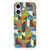 iPhone 16 plus TPU bumper Funky Retro design retro kleurenschema achterkant
